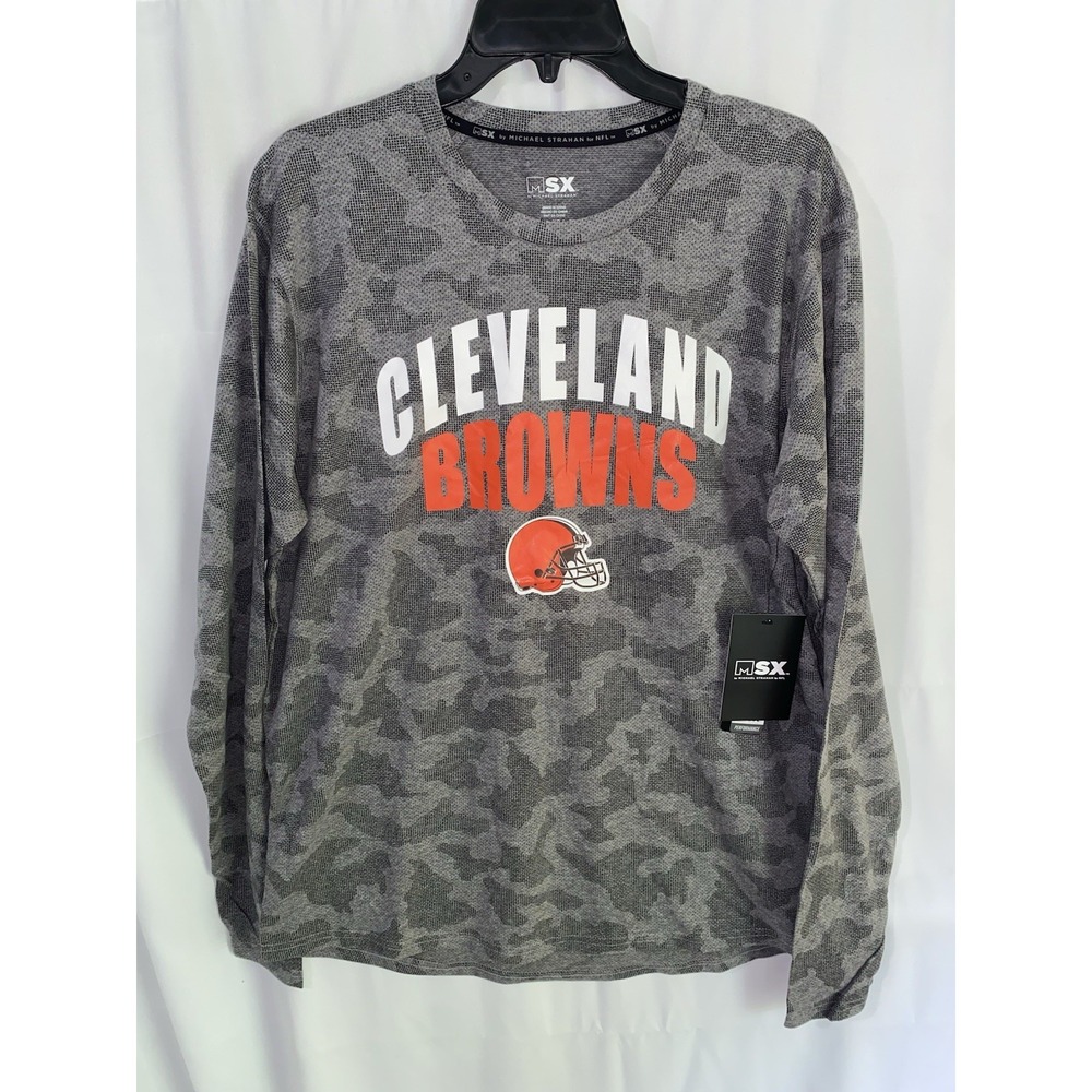NWT Cleveland Browns MSX by Michael Strahan Camo Performance Long Sleeve Mens XL